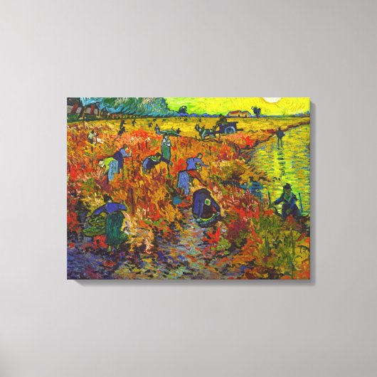 Red Vineyard at Arles, 1888 by Vincent van Gogh Canvas Afdruk (Voorkant)