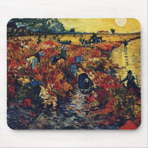 Red Vineyard, Van Gogh, 1888 Muismat