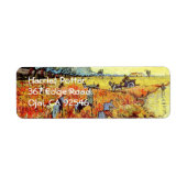 Red Vineyard Van Gogh Fine Art Etiket (Voorkant)