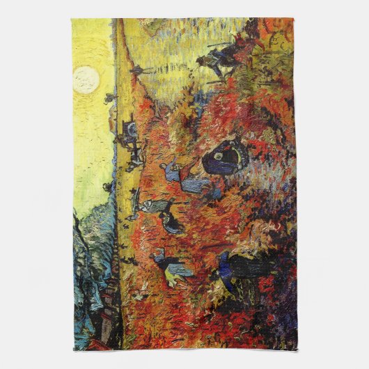 Red Vineyard Van Gogh Fine Art Theedoek (Verticaal)