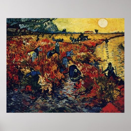 Red Vineyard, Van Gogh Poster (Voorkant)