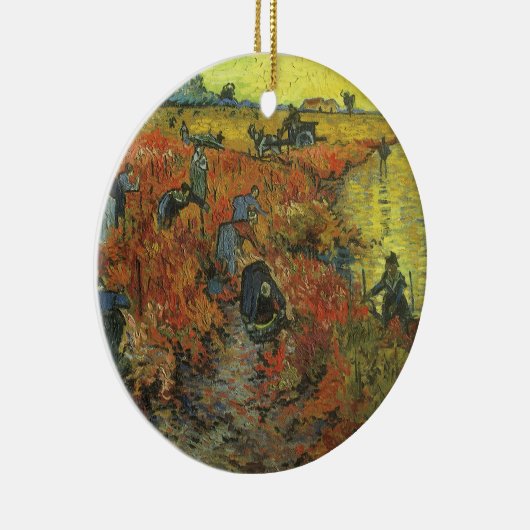 Red Vineyard van Vincent van Gogh,  Kunst Keramisch Ornament (Rechts)