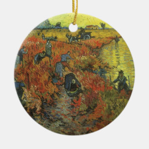 Red Vineyard van Vincent van Gogh,  Kunst Keramisch Ornament