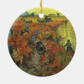 Red Vineyard van Vincent van Gogh,  Kunst Keramisch Ornament (Achterkant)
