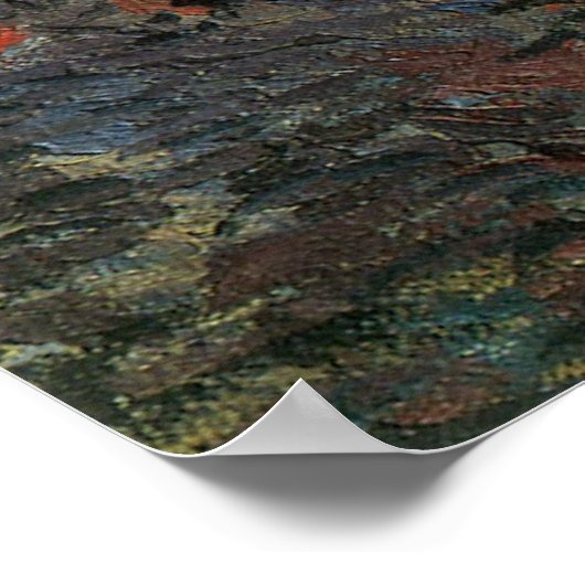 Red Vineyard van Vincent van Gogh, Kunst Poster (Hoek)