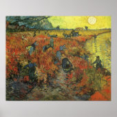 Red Vineyard van Vincent van Gogh,  Kunst Poster (Voorkant)