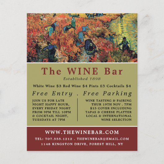 Red Vineyards, Van Gogh, Wijnstang/Winery Flyer (Voorkant)