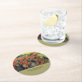 Red Vineyards, Van Gogh, Wijnstang/Winery Ronde Kartonnen Onderzetter (Insitu)