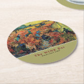 Red Vineyards, Van Gogh, Wijnstang/Winery Ronde Kartonnen Onderzetter (Gebogen)