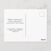 Red Vintage-kerstboom Rustige Classic Custom Briefkaart (Achterkant)