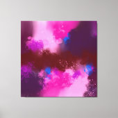 Red Violet Paars Blue Abstract Canvas Afdruk (Voorkant)