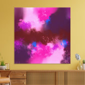 Red Violet Paars Blue Abstract Canvas Afdruk (Insitu (Woonkamer))