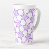 Red-Violet Snowflake Latte Mok (Rechterhoek)