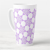 Red-Violet Snowflake Latte Mok (Linkerhoek)