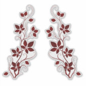  Red Virginia Creeper-wijnstokken en -bladeren Sticker (Voorkant)