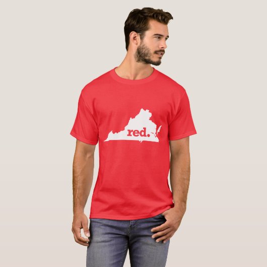 RED VIRGINIA T-SHIRT (Voorkant volledig)