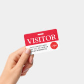 Red Visitor Badge (Handheld)