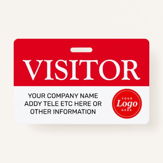 Red Visitor Badge (Voorkant)