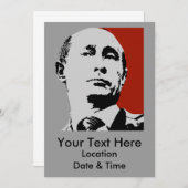 Red Vladimir Poetin Kaart (Voorkant / Achterkant)