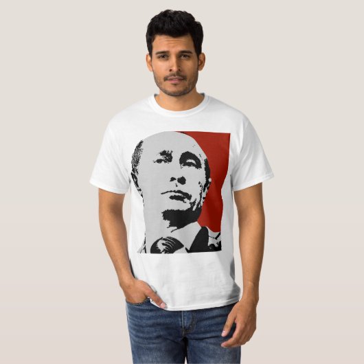 Red Vladimir Poetin T-shirt (Voorkant volledig)