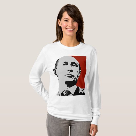 Red Vladimir Poetin T-shirt (Voorkant volledig)