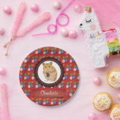Red Voeg Jouw naam Hamster Pasen toe Papieren Bordje (Feest)