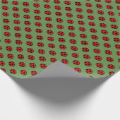 Red Voetbal Patroon Cadeaupapier (Hoek)