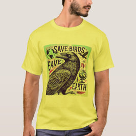 Red vogels, red de aarde - Raven Conservation Art T-shirt