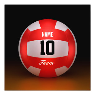 Red Volleyball aanpassen Foto Afdruk