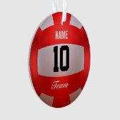 Red Volleyball aanpassen Ornament (voorkant)