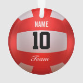 Red Volleyball aanpassen Ornament (achterkant)