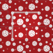 Red Volleyball Chevron Patterned Stof (Delen)