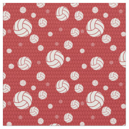 Red Volleyball Chevron Patterned Stof