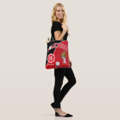 Red Volleyball Diva Girl Tote Bag (Op model)