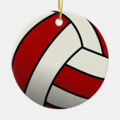 Red Volleyball Keramisch Ornament (Voorkant)