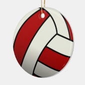 Red Volleyball Keramisch Ornament (Links)