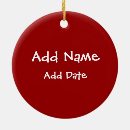 Red Volleyball Keramisch Ornament (Achterkant)