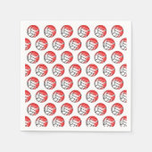 Red Volleyball Paper Cocktail Servet (Voorkant)