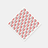 Red Volleyball Paper Cocktail Servet (Hoek)