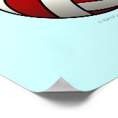 Red Volleyball Poster (Hoek)