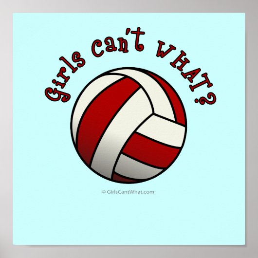 Red Volleyball Poster (Voorkant)