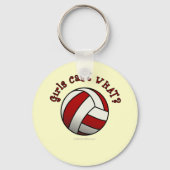 Red Volleyball Sleutelhanger (Voorkant)