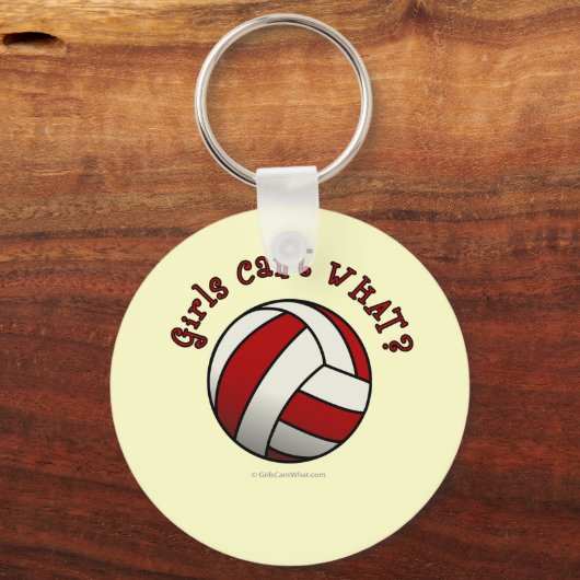 Red Volleyball Sleutelhanger (Voorkant)