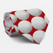 Red Volleyball Stropdas - Leef het, hou ervan, spe (Opgerold)