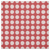 Red Volleyball Wood Floor Pattered Stof (Swatch)