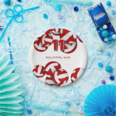 Red Volleyballs Meisjes Verjaardagsfeest Papieren Bordje (Feest)