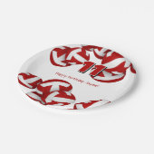 Red Volleyballs Meisjes Verjaardagsfeest Papieren Bordje (Gekanteld)