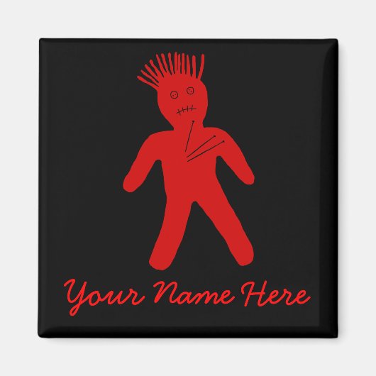 Red Voodoo Doll Magneet (Voorkant)