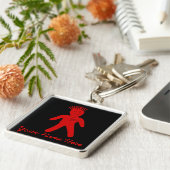 Red Voodoo Doll Sleutelhanger (Zijkant)