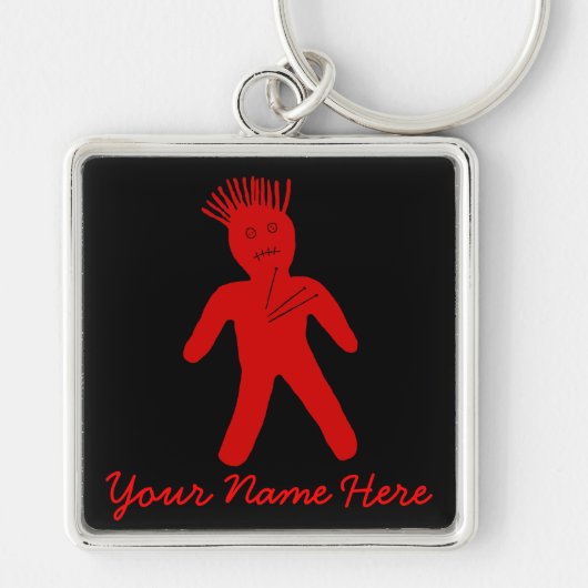 Red Voodoo Doll Sleutelhanger (Voorkant)